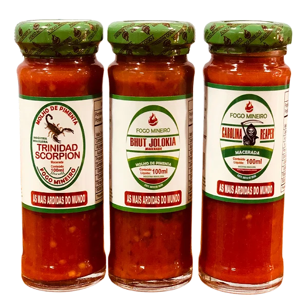 Molhos de Pimenta Artesanais Fogo Mineiro