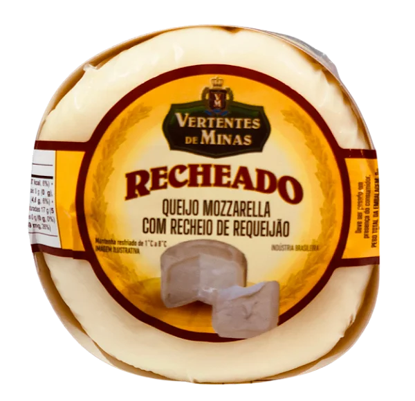 Queijo Mozzarella Recheado com Requeijão Vertentes de Minas