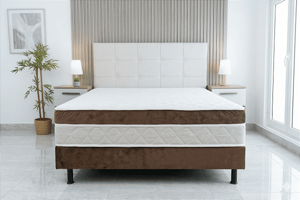 Cama Box Conjugada Ortopédica Absolut Casal - Marrom