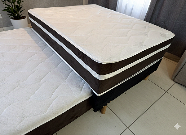 Bicama Solteiro Spring c/ Auxiliar 88x188x44cm