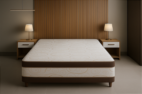 Cama Box Conjugada Luxo Marrom – Casal