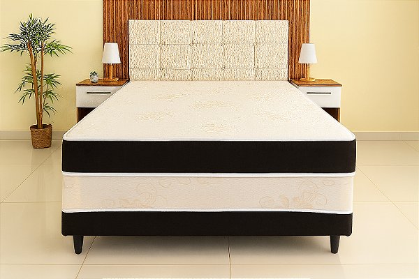 Cama Box Conjugado Casal Ortopédica Absolut - Preto