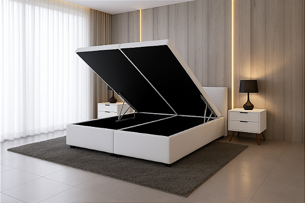 Base Baú Queen Corino - Branco