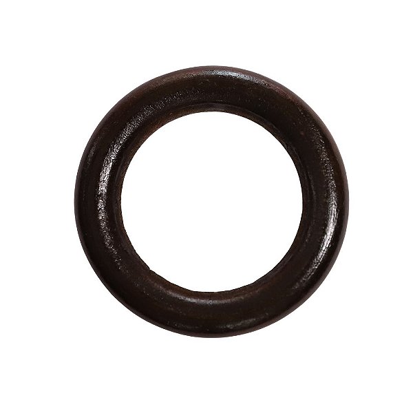 Argola de Madeira Marrom Escuro