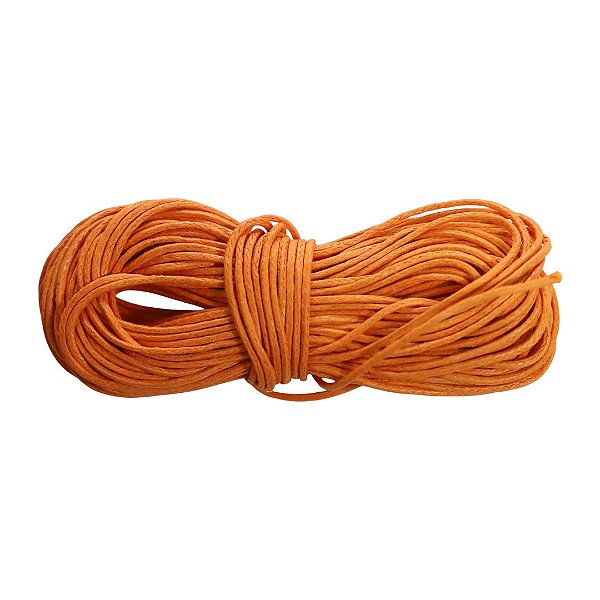 Cordão Encerado Laranja Neon