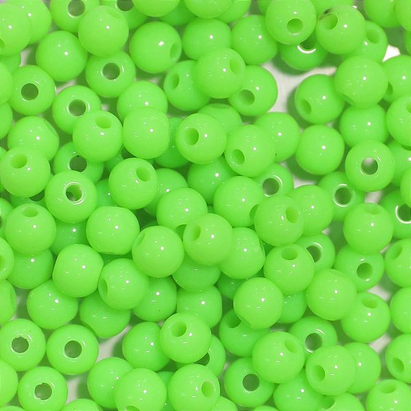 Bola de Resina Verde Neon 0,6mm 250 gramas