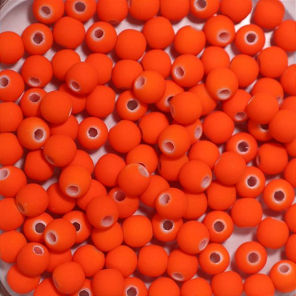Bola Emborrachada tamanho 0,6mm Laranja Neon