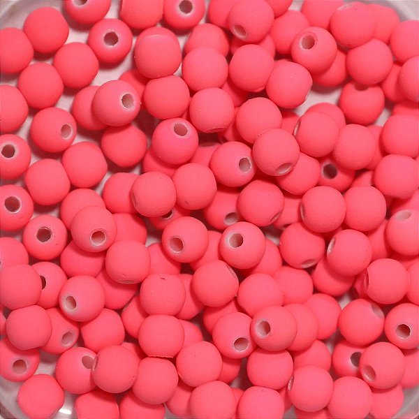 Bola Emborrachada tamanho 0,6mm Rosa Neon