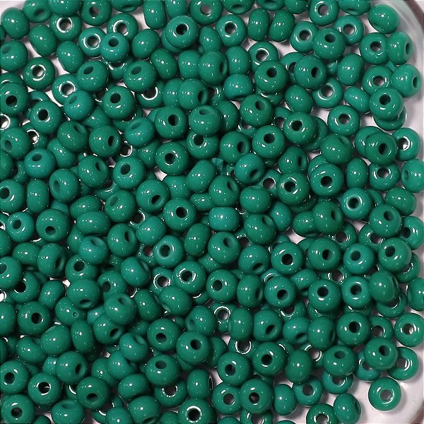 Miçanga Jablonex Verde Turquesa Leitoso 6/0