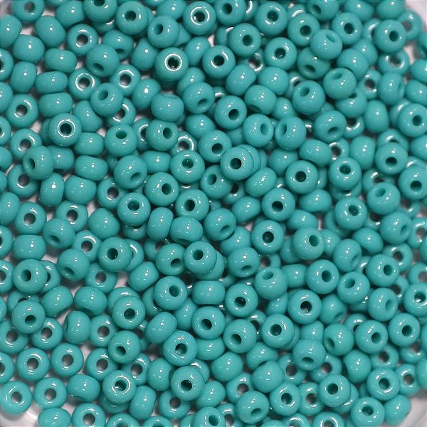 Miçanga Jablonex Verde Turquesa Leitoso 6/0