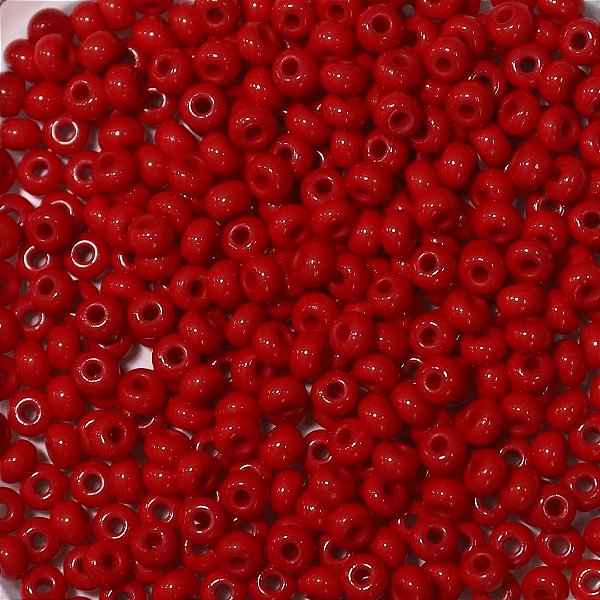 Miçanga Jablonex Vermelho Leitoso 0/9