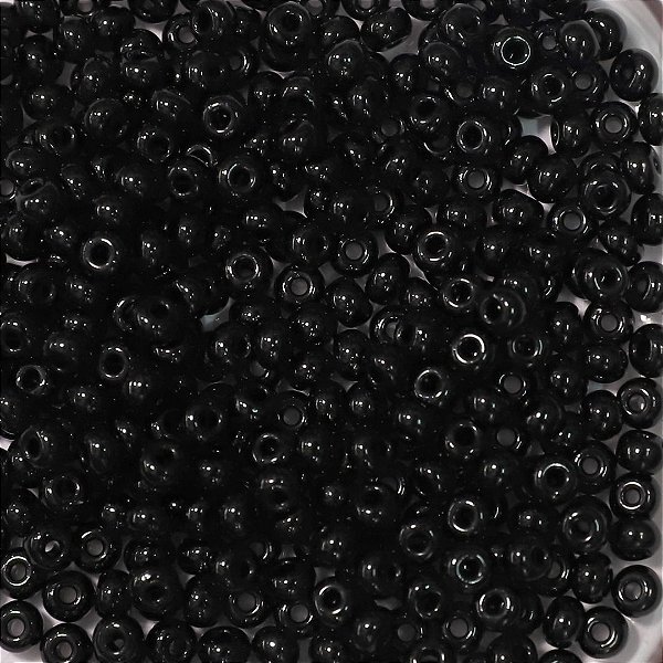 Miçanga Jablonex Preto Leitoso 0/9