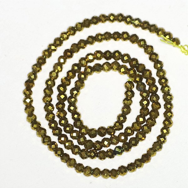 Cristal Bolinha 0,3mm  Dourado