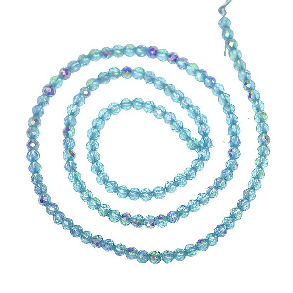 Cristal 0,3mm Bolinha Azul Transparente Boreal