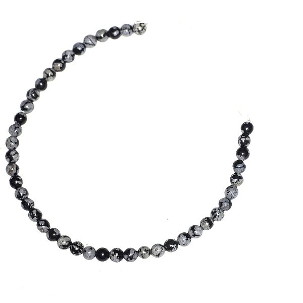 Pedra Natural Obsidiana Floco de Neve 0,4mm