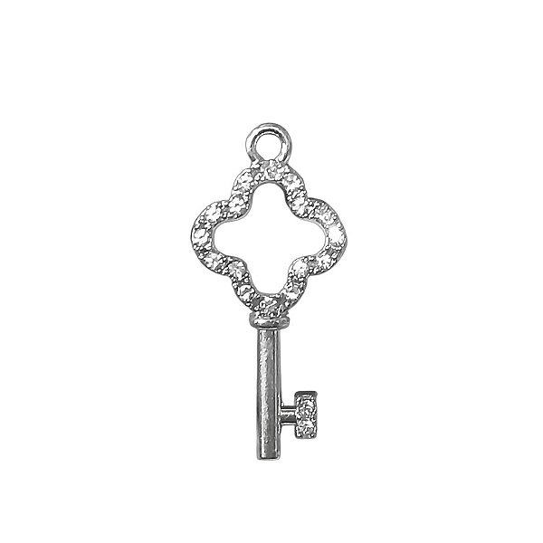 Pingente de Chave com Strass