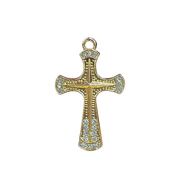 Pingente de Cruz com Strass