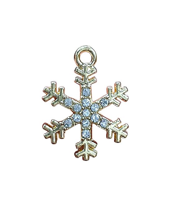 Pingente de Floco de Neve com Strass