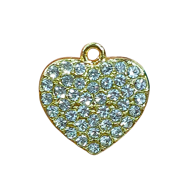 Pingente de Coração com Strass