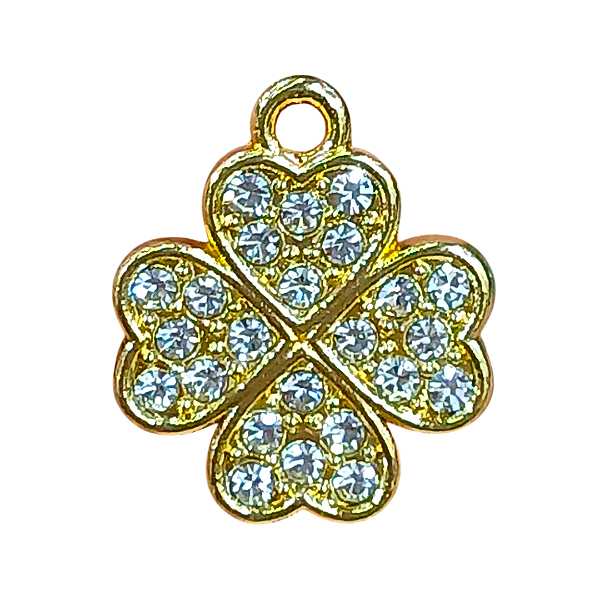 Pingente de Trevo com Strass