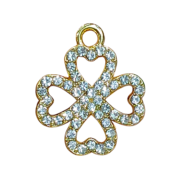 Pingente de Trevo com Strass