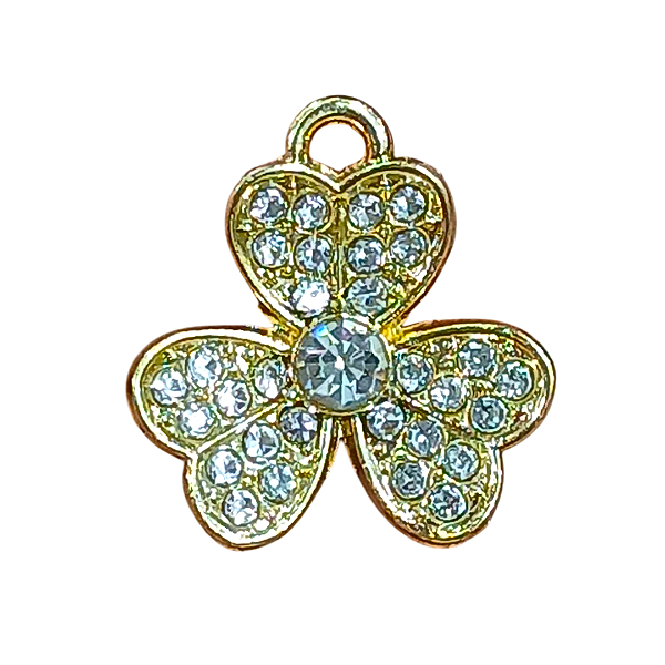 Pingente de Trevo com Strass