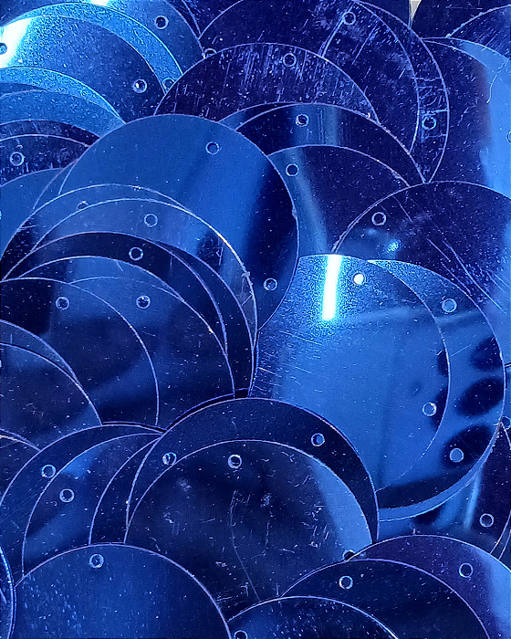 Paetê com Quatro Furos Azul