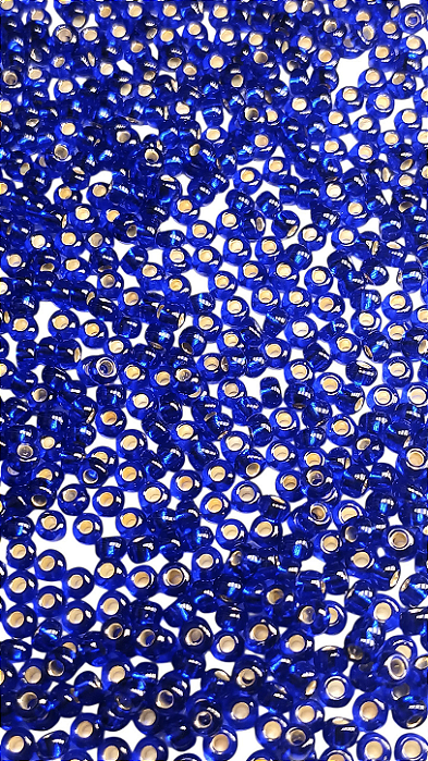 Miçanga Jablonex 9/0 Azul Royal Transparente