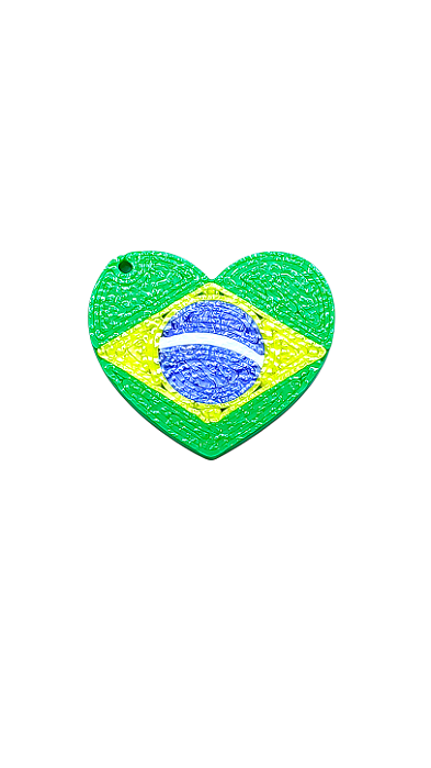Pingente Do Brasil Acrílico
