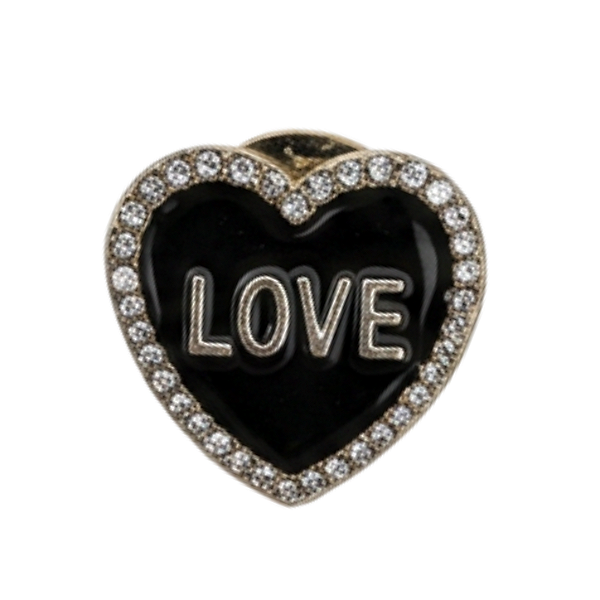 Pin para Crocs de Coração Preto