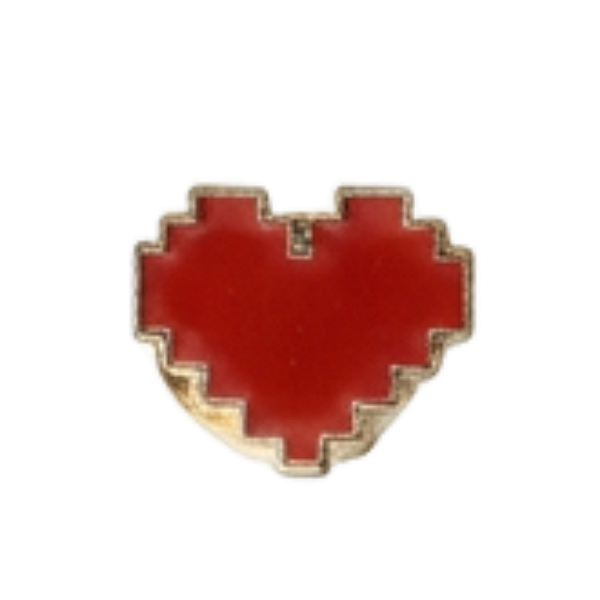 Pin para Crocs de Coração Vermelho