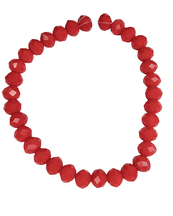 Cristal 8mm Vermelho Coral