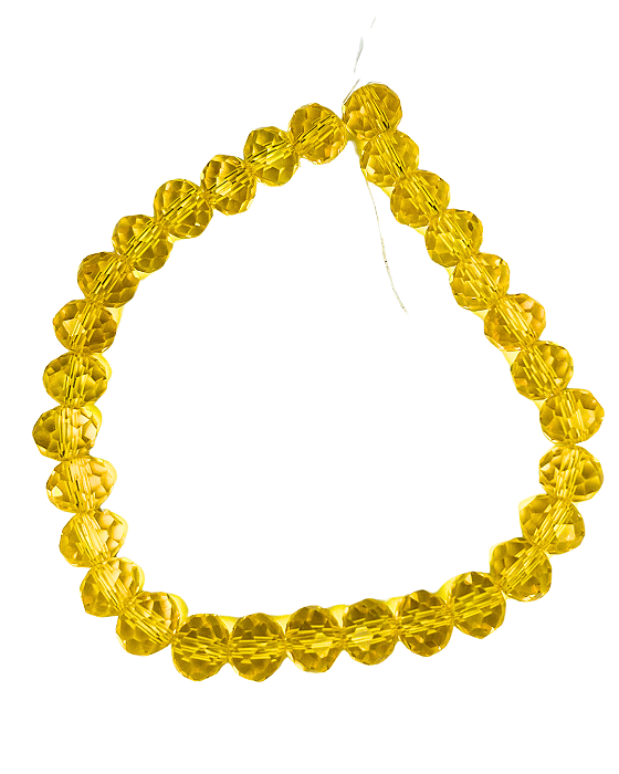 Cristal 8mm Amarelo Gema Transparente