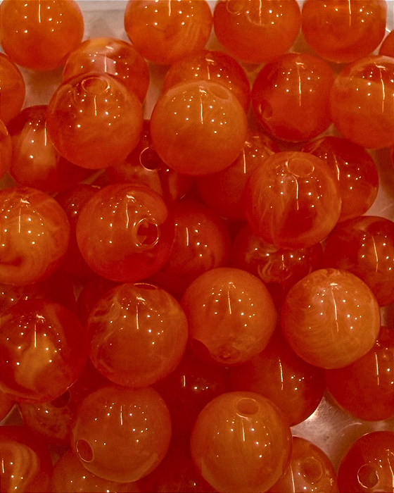 Bola de Resina Mesclada Laranja 10mm