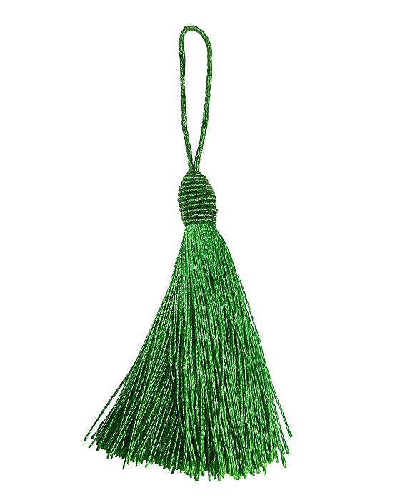 Tassel Seda Verde 10cm