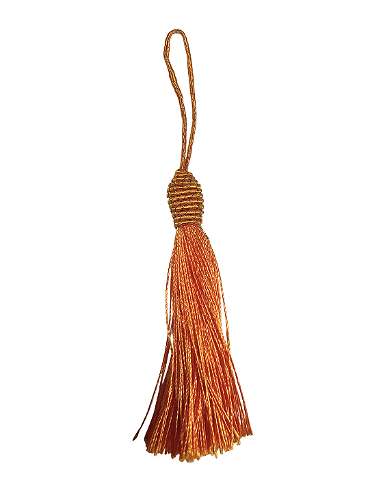 Tassel Seda Laranja 10cm