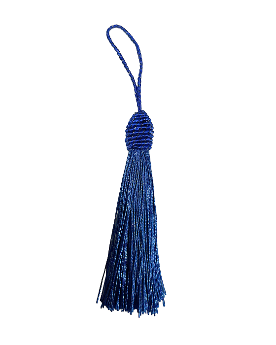 Tassel Seda Azul Escuro 10cm
