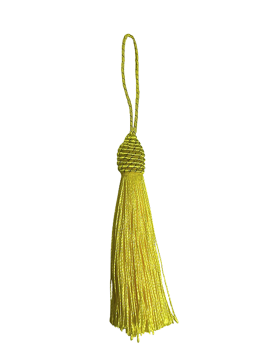 Tassel Seda Amarelo 10cm