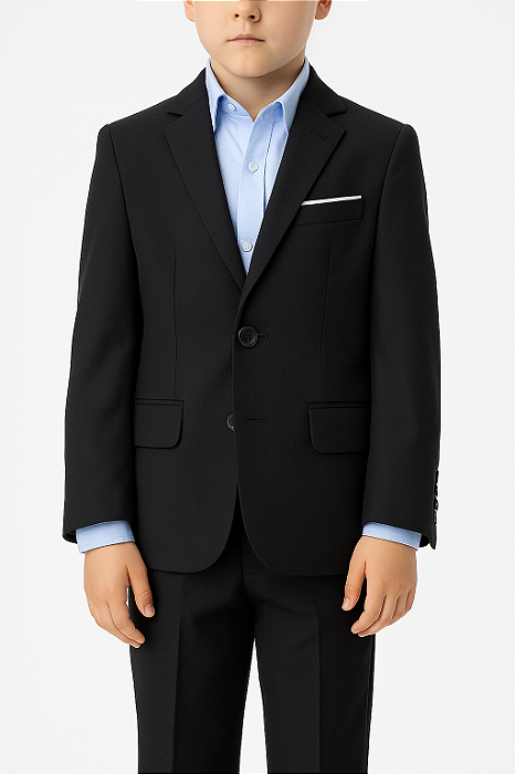 Terno Infantil Preto Microfibra