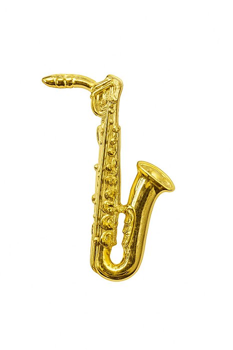Broche Saxofone Barítono Dourado