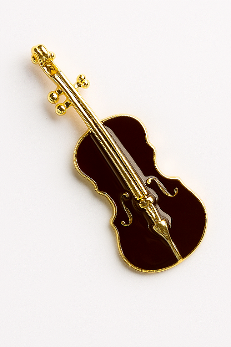 Broche Violoncelo Dourado