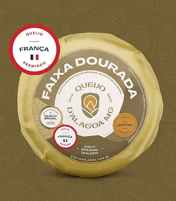 Queijo Artesanal D'Alagoa Faixa Dourada
