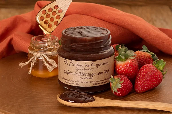 Geléia Gourmet de Morango com Mel
