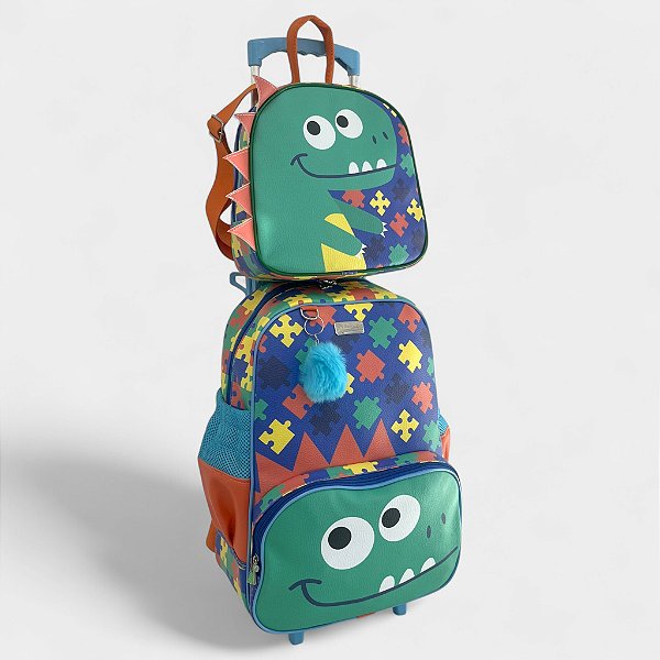 Kit Escolar Dino Especial com Mochila e Lancheira
