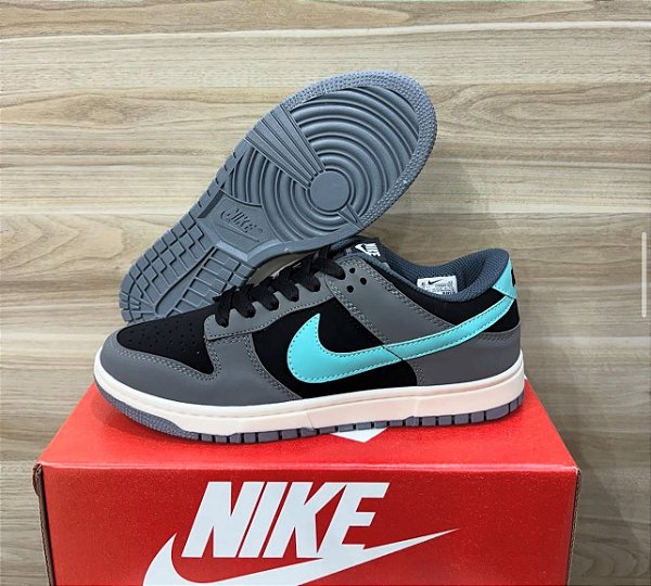 Tênis Nike Dunk Série Premium Cinza Azul