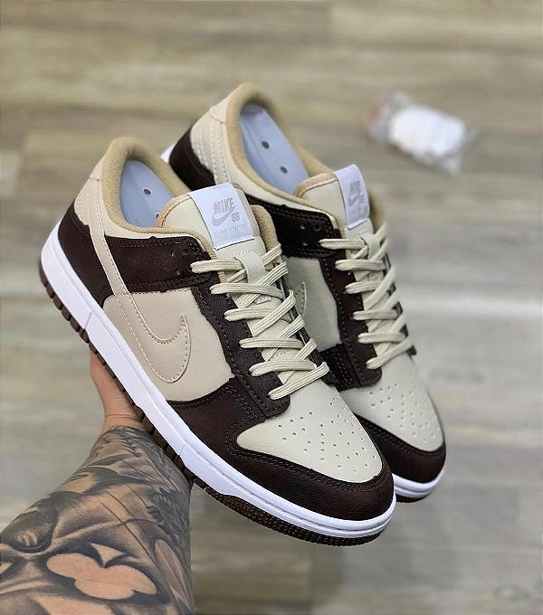 Tênis Nike Dunk Pro Série Premium Preto Nude Marrom