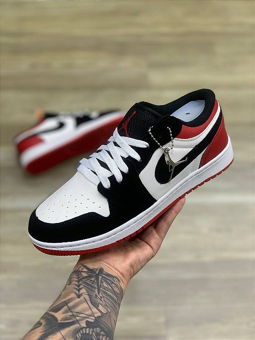 Tênis Air Jordan 1 Low Premium Pretro Vermelho