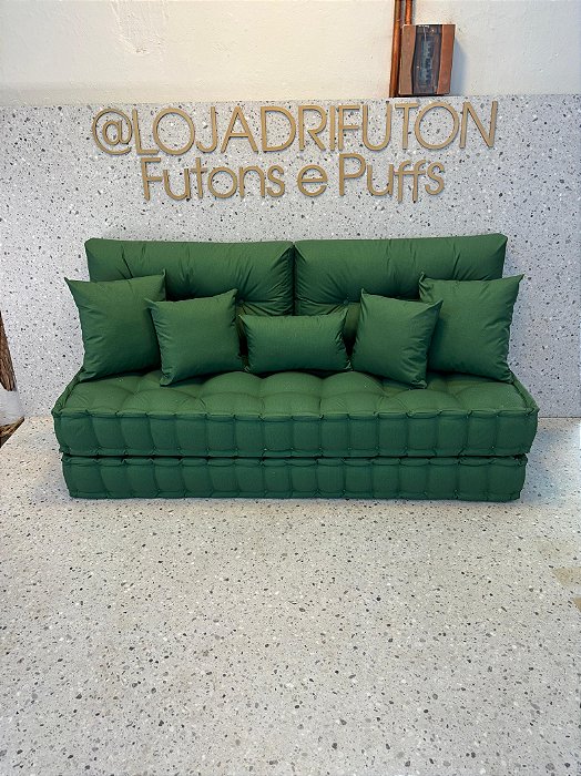 Futon Turco Duplo Verde 333 + Acessorios