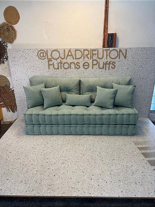 Futon Turco Duplo Verde  Fusion 09 + Acessorios