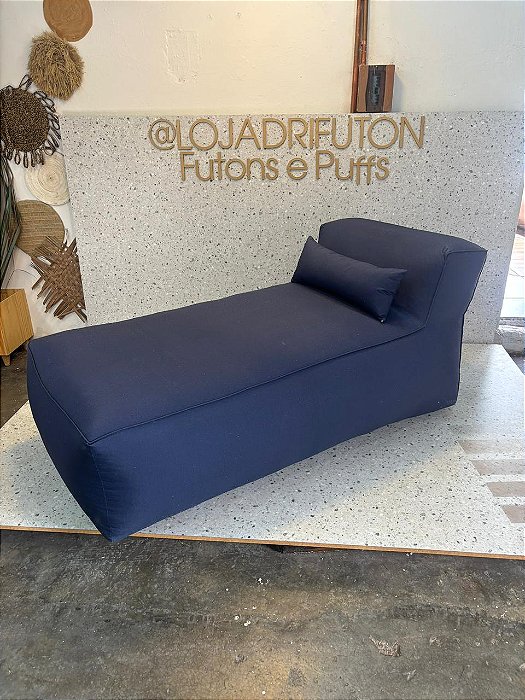 Puff Chaise Premium Azul Marinho